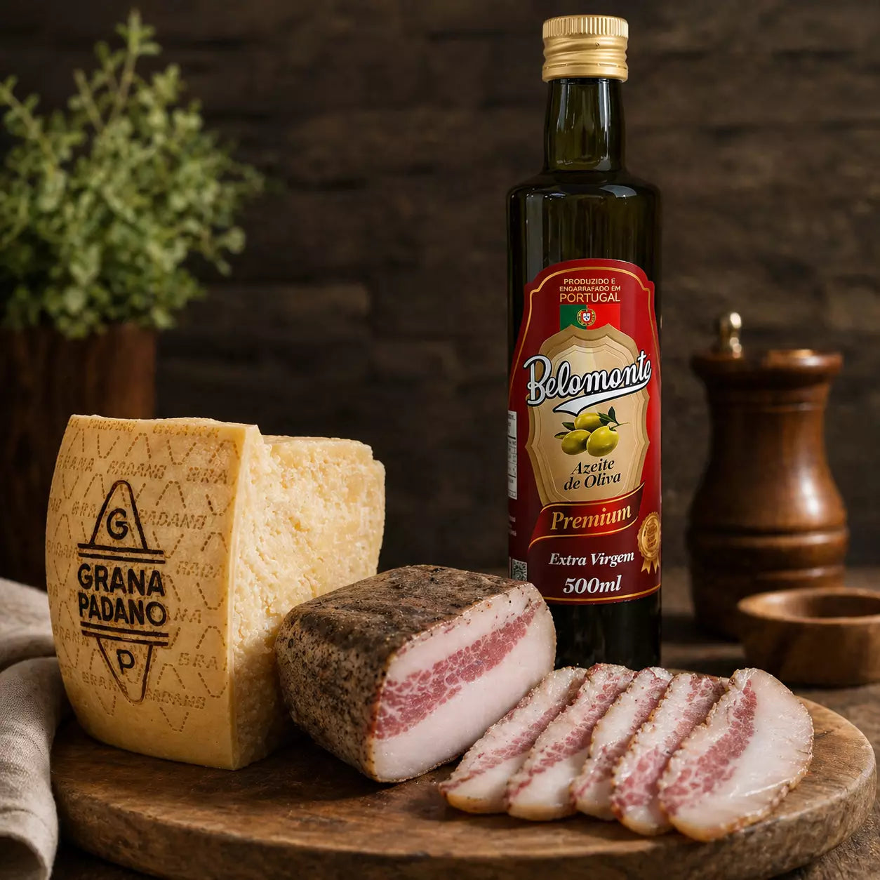 Kit Carbonara Premium Do Julhão - Grana Padano, Guanciale Italiano e Azeite Extra Virgem